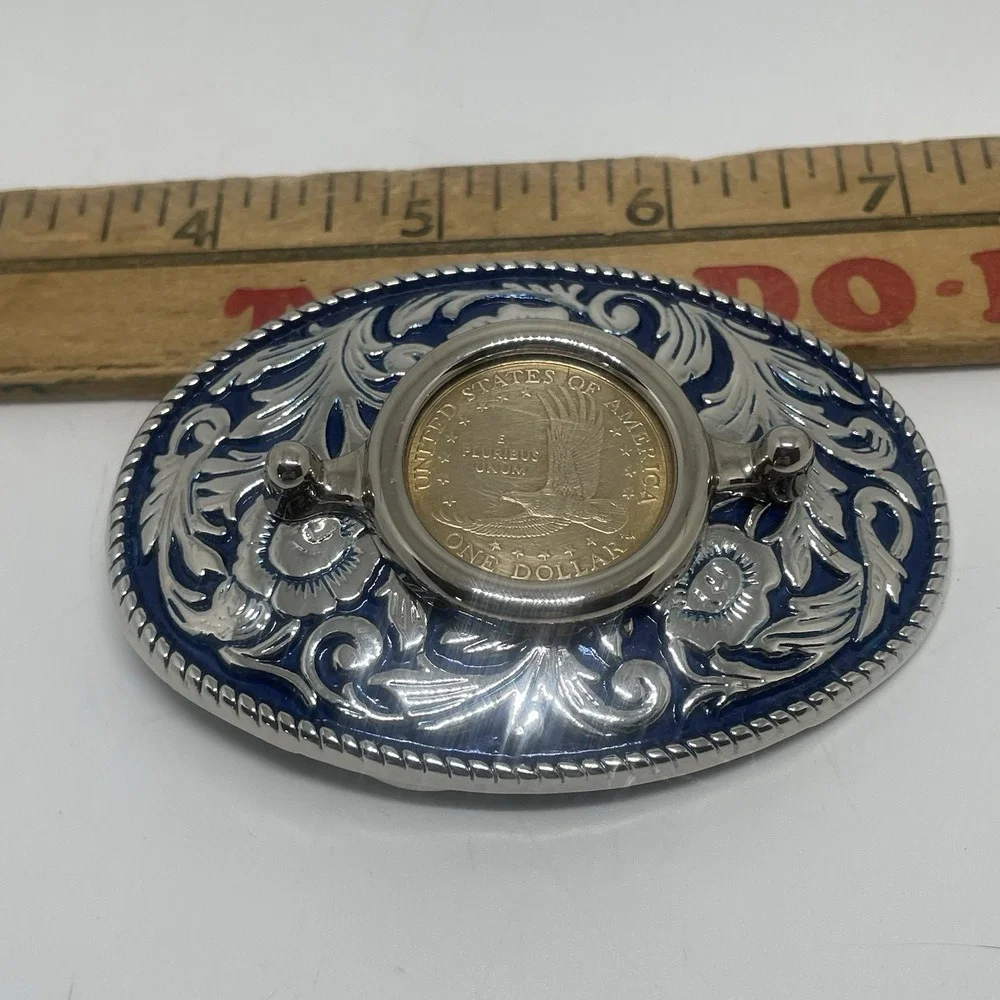 United States Of America One Dollar Coin Belt Buckle Pluribus UNUM USA‎